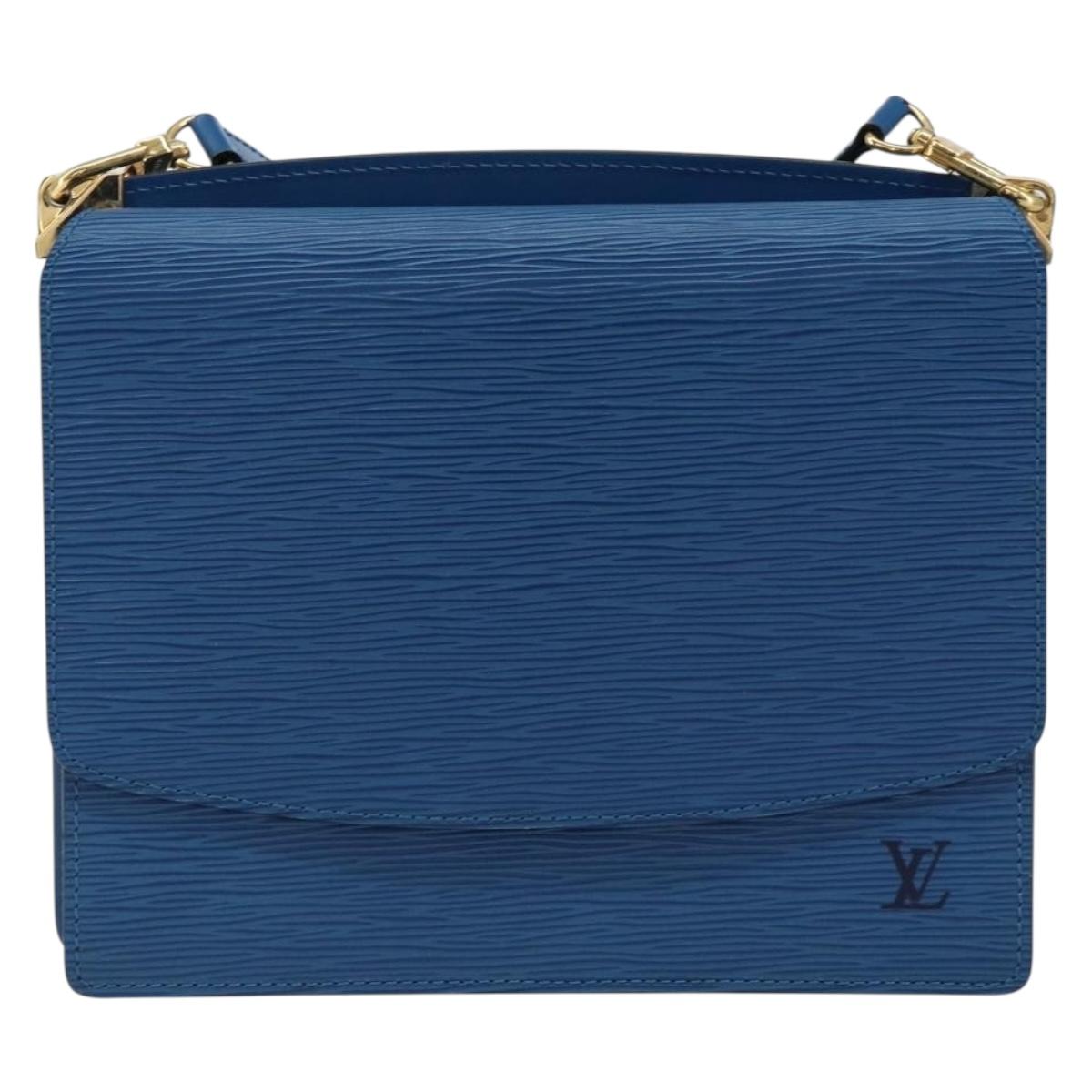 LOUIS VUITTON Epi Grenel Shoulder Bag Blue M52362 LV Auth 153376