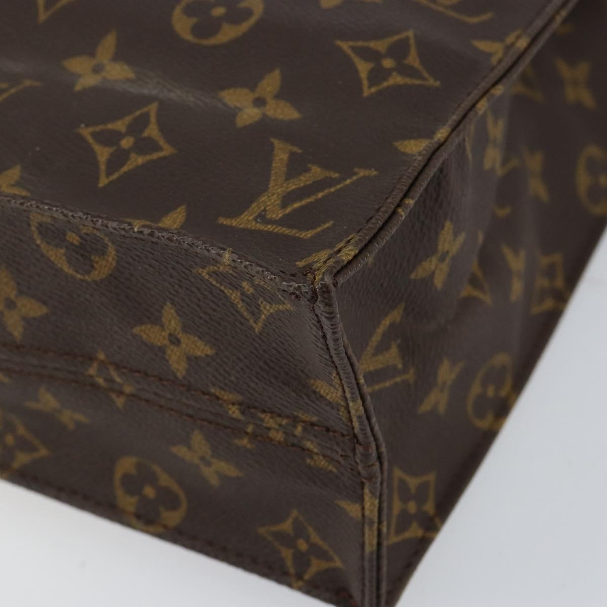 LOUIS VUITTON Monogram Sac Plat Hand Bag M51140 LV Auth 153379
