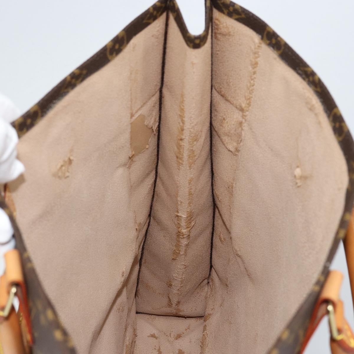 LOUIS VUITTON Monogram Sac Plat Hand Bag M51140 LV Auth 153379