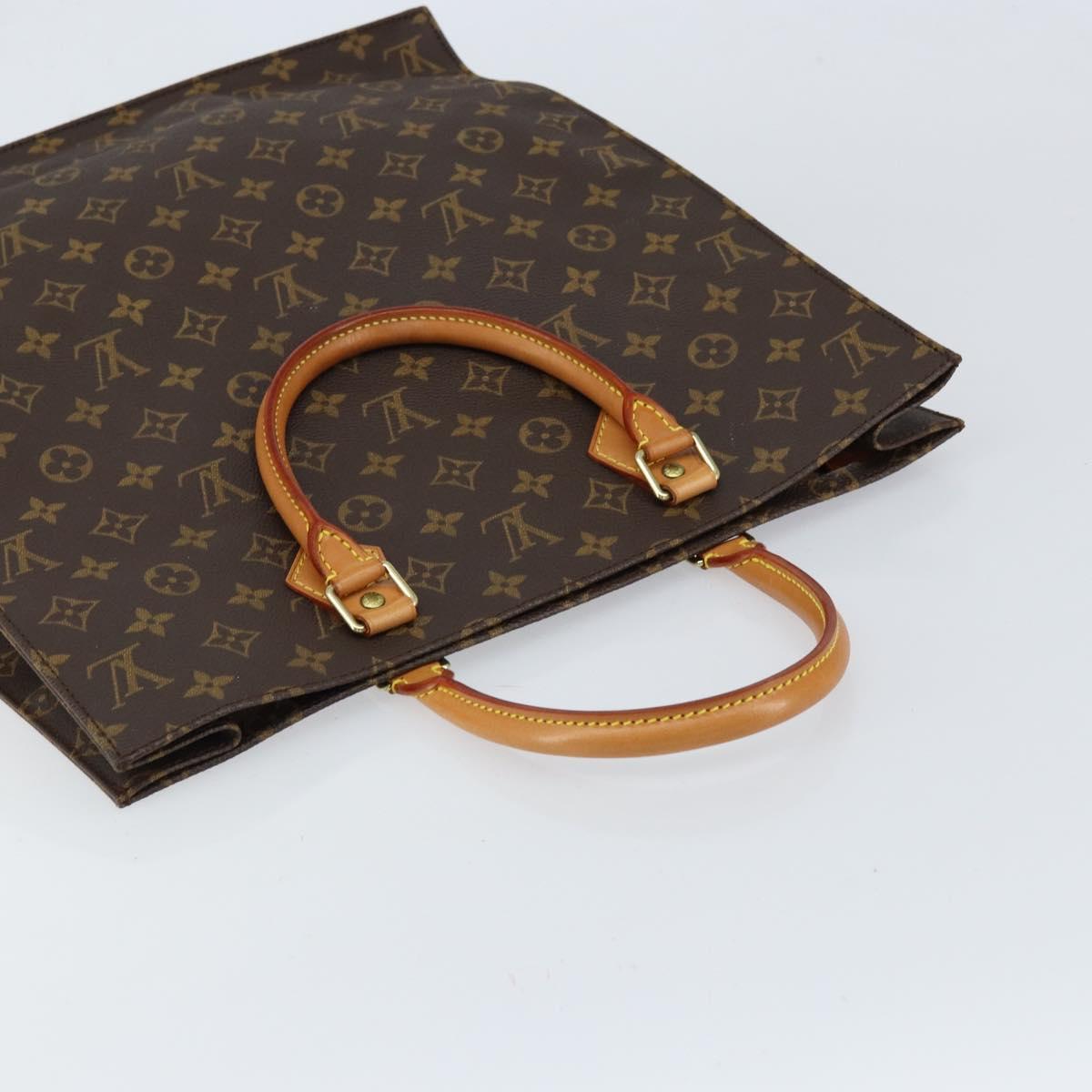 LOUIS VUITTON Monogram Sac Plat Hand Bag M51140 LV Auth 153379
