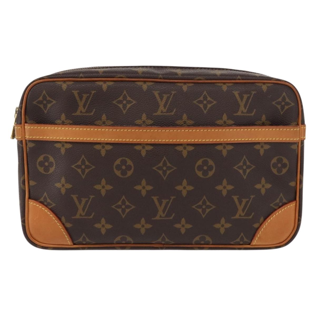LOUIS VUITTON Monogram Compiegne 28 Clutch Bag M51845 LV Auth 153382