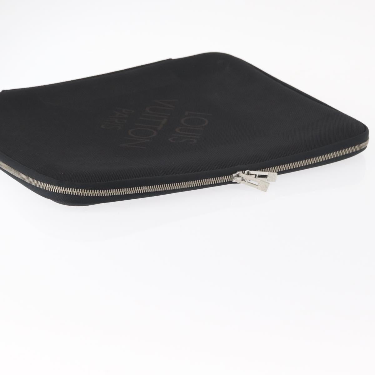 LOUIS VUITTON Damier Geant Computer Sleeve MM PC Case Noir N58036 LV Auth 153387