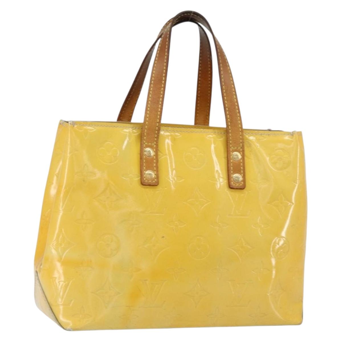 LOUIS VUITTON Monogram Vernis Reade PM Hand Bag Gris M91145 LV Auth 153395