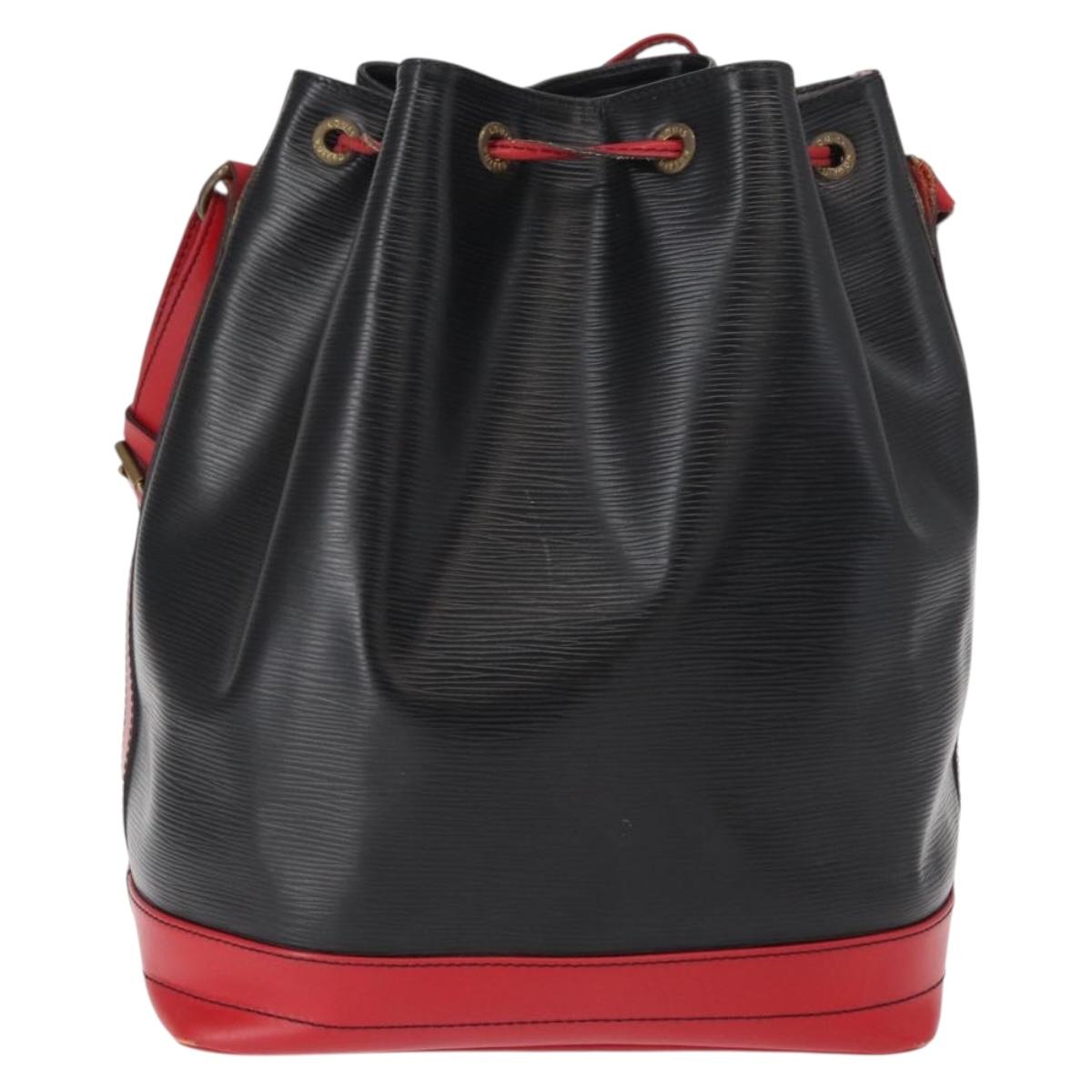 LOUIS VUITTON Epi Noe Shoulder Bag Bicolor Black Red M44017 LV Auth 153398