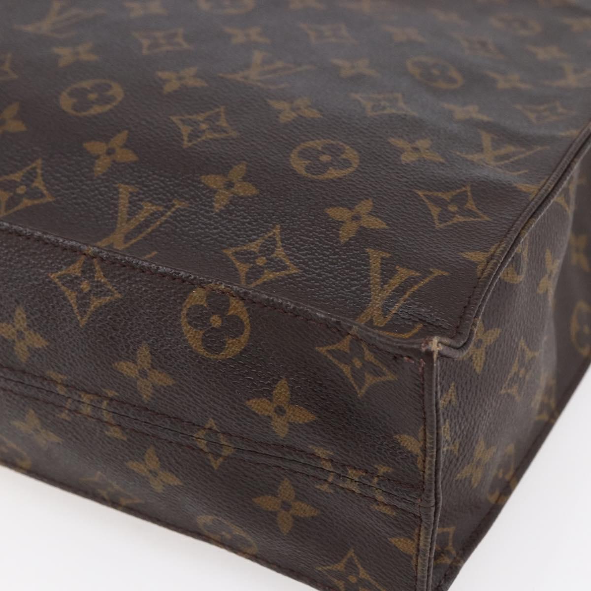 LOUIS VUITTON Monogram Sac Plat Hand Bag M51140 LV Auth 153399