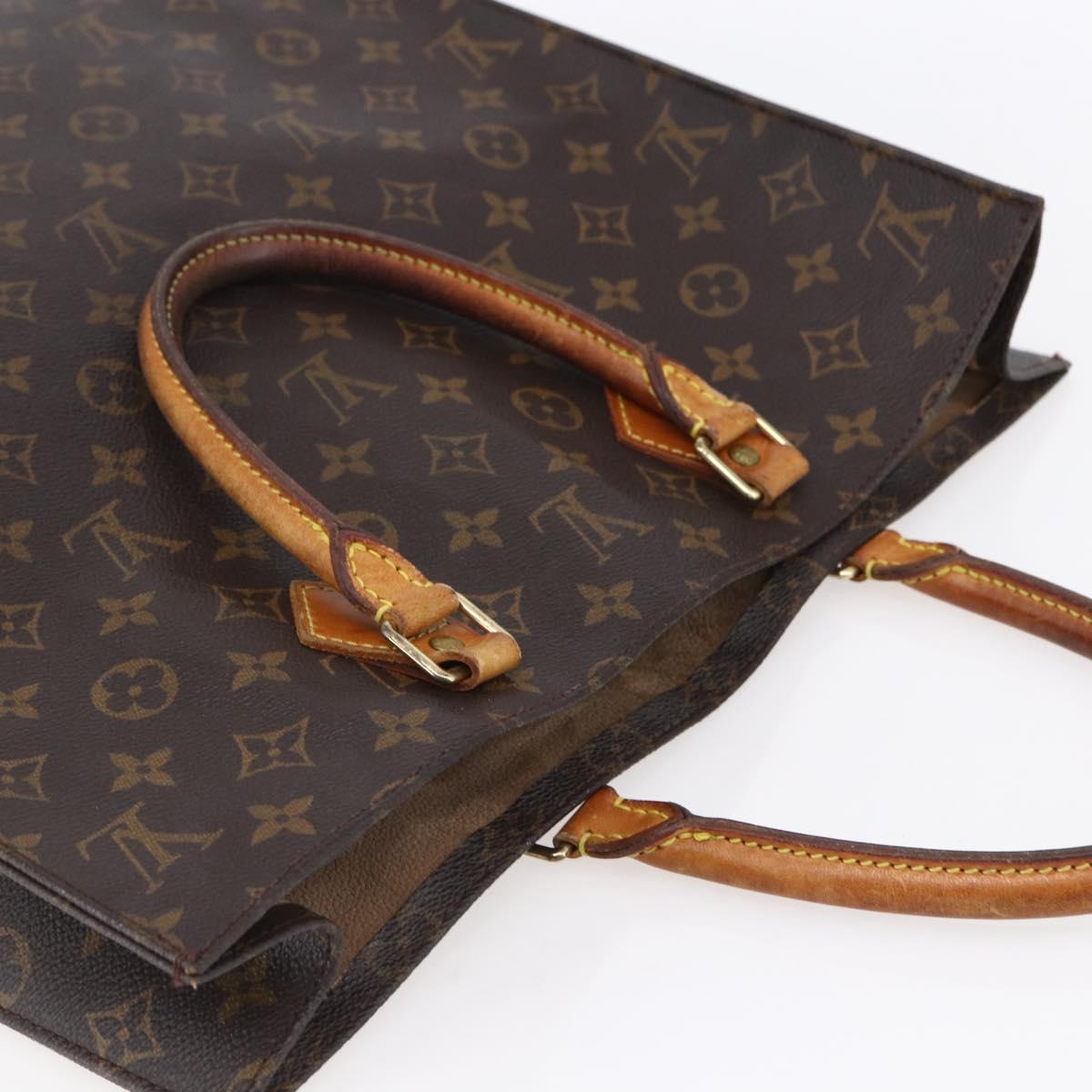 LOUIS VUITTON Monogram Sac Plat Hand Bag M51140 LV Auth 153399