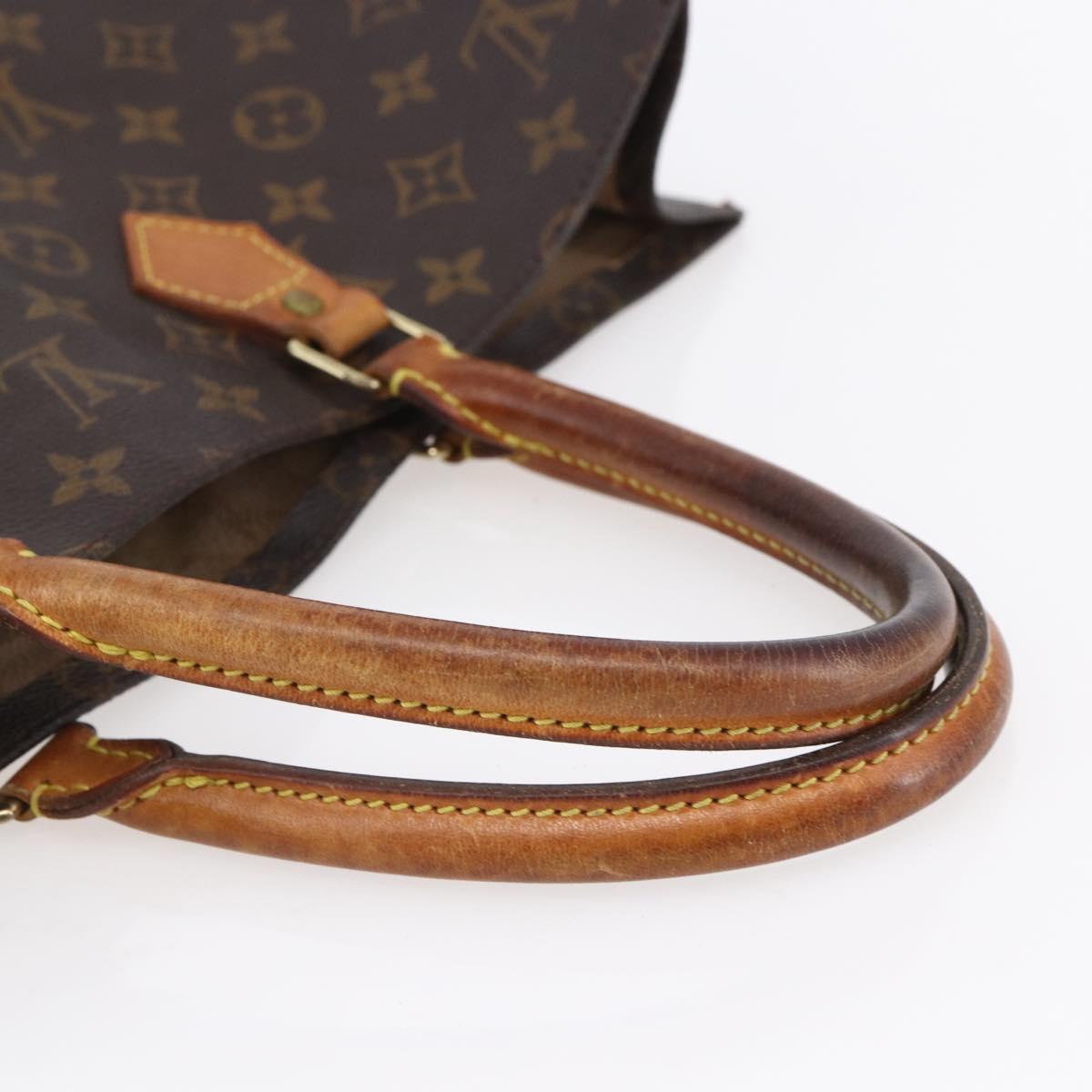 LOUIS VUITTON Monogram Sac Plat Hand Bag M51140 LV Auth 153399