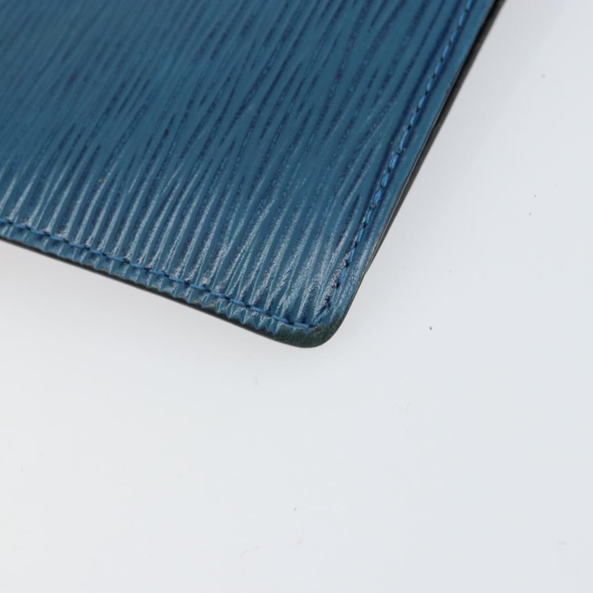 LOUIS VUITTON Epi Agenda PM Day Planner Cover Blue R20055 LV Auth 153406