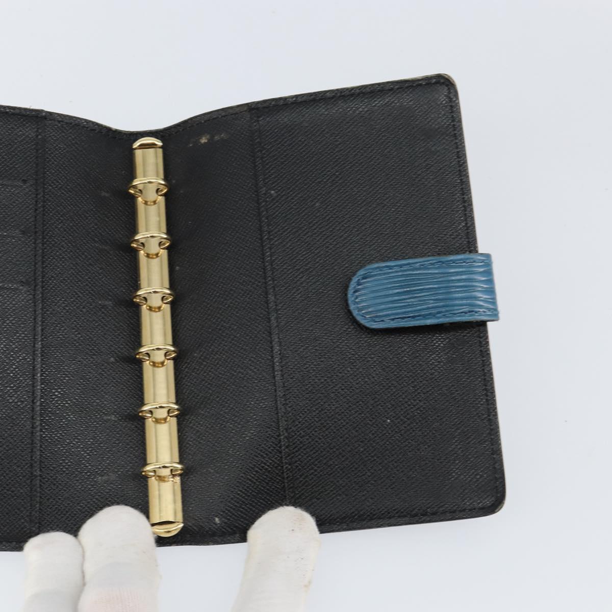 LOUIS VUITTON Epi Agenda PM Day Planner Cover Blue R20055 LV Auth 153406