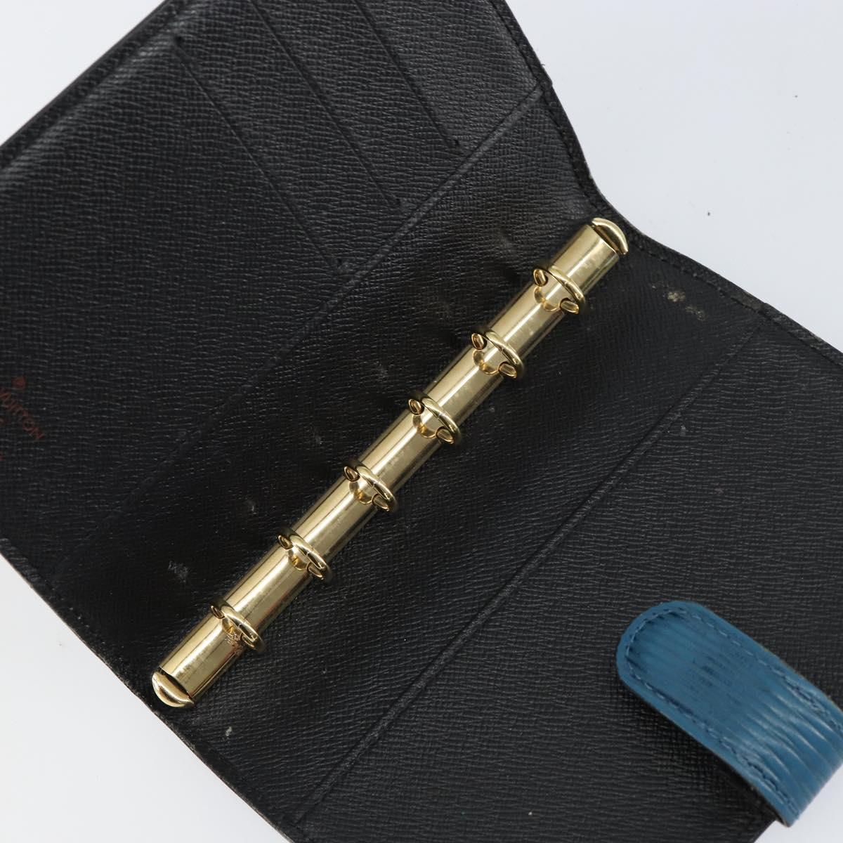 LOUIS VUITTON Epi Agenda PM Day Planner Cover Blue R20055 LV Auth 153406