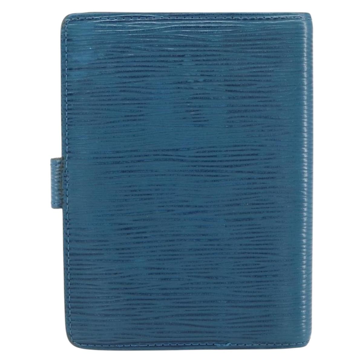 LOUIS VUITTON Epi Agenda PM Day Planner Cover Blue R20055 LV Auth 153406