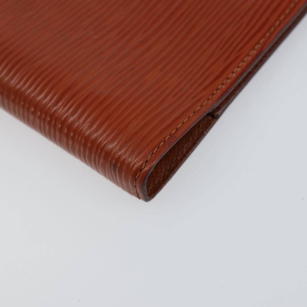 LOUIS VUITTON Epi Agenda PM Day Planner Cover Brown R20053 LV Auth 153407