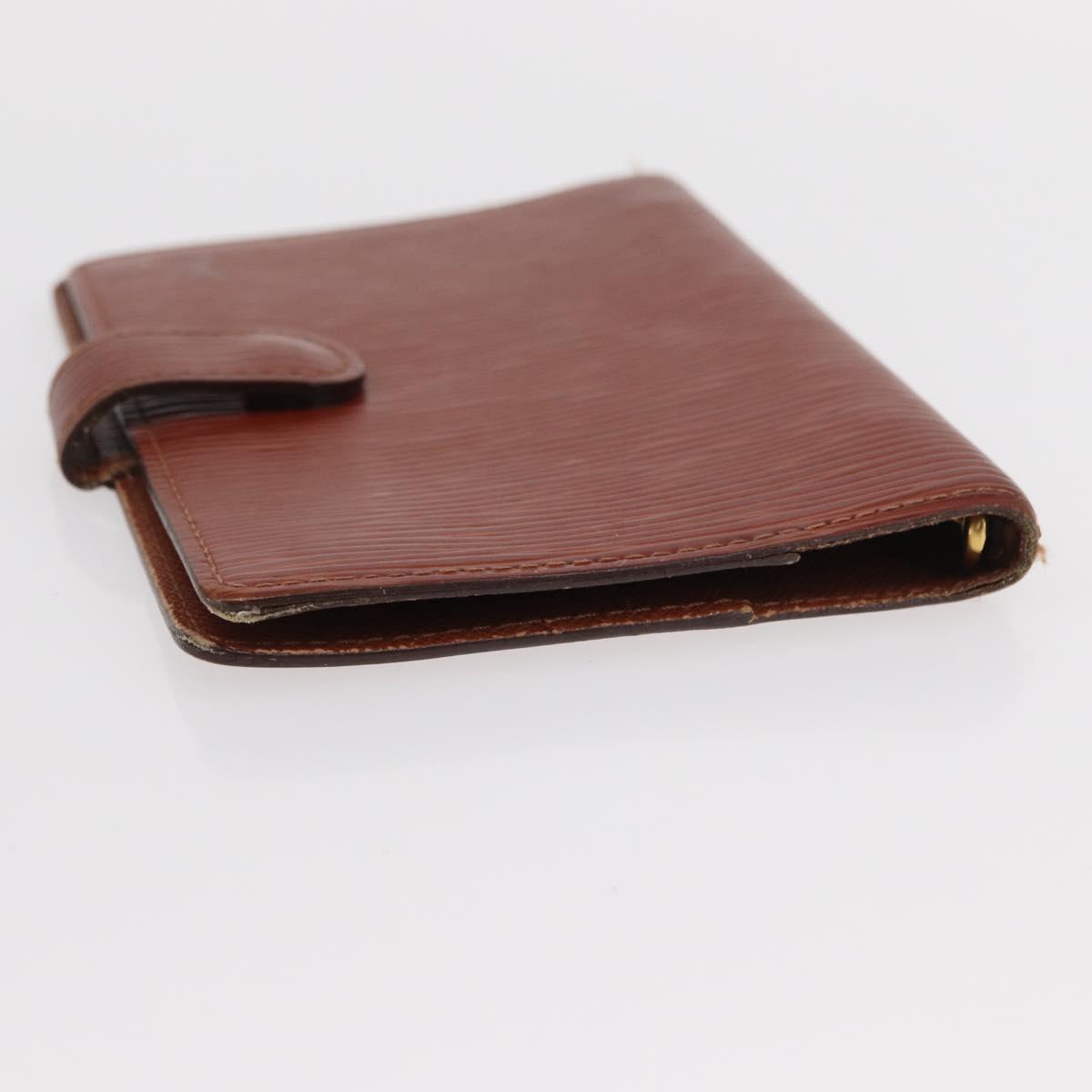 LOUIS VUITTON Epi Agenda PM Day Planner Cover Brown R20053 LV Auth 153408