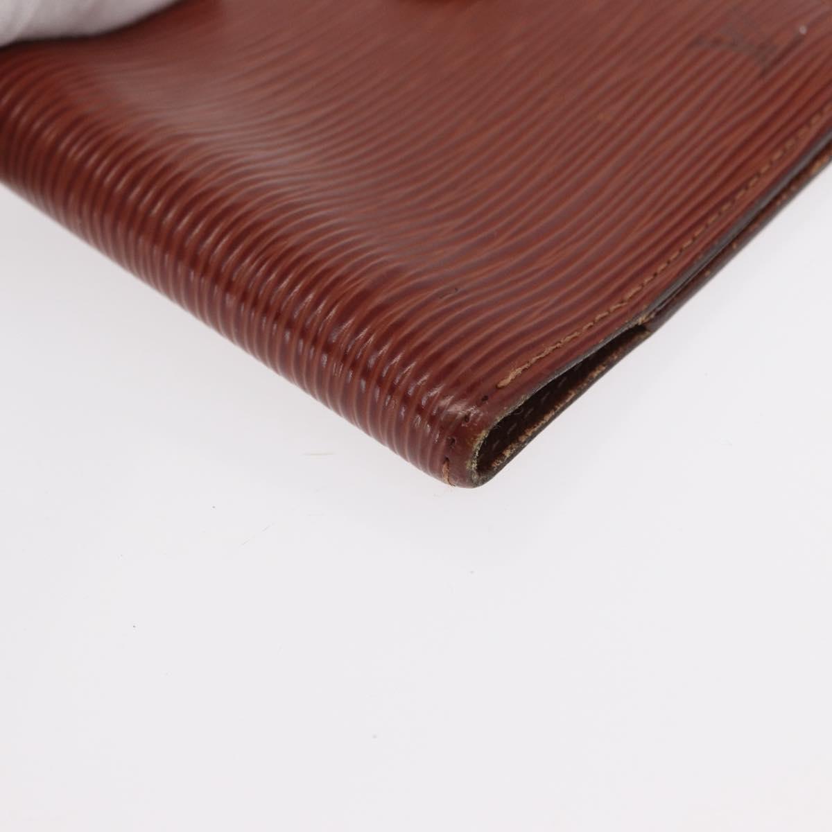 LOUIS VUITTON Epi Agenda PM Day Planner Cover Brown R20053 LV Auth 153408