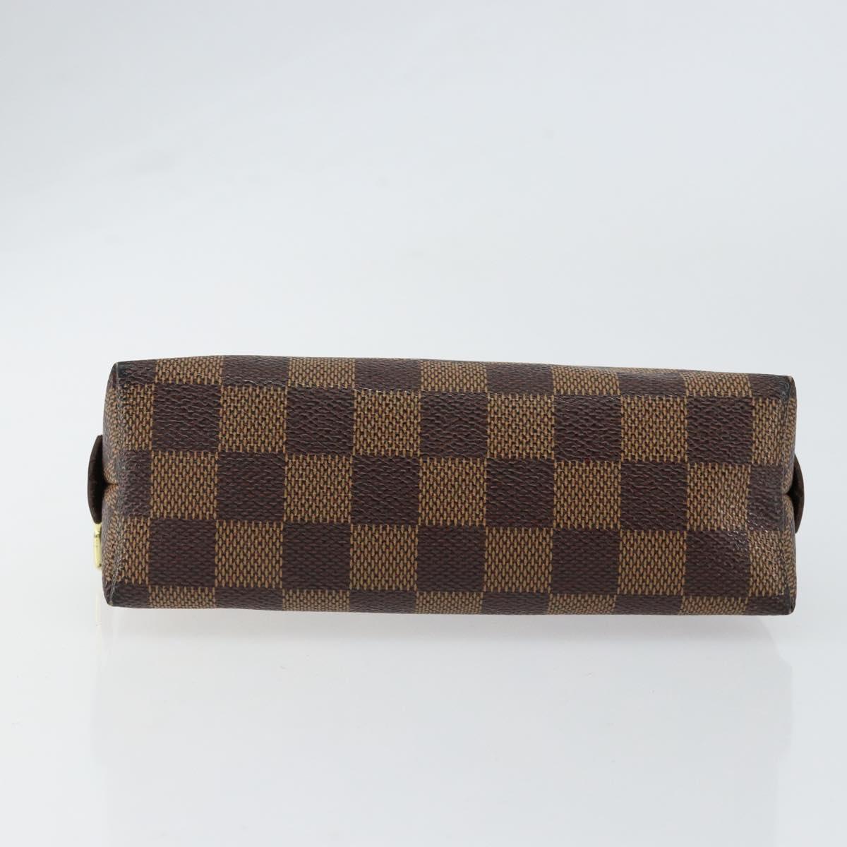 LOUIS VUITTON Damier Ebene Pochette Cosmetic PM Pouch N47516 LV Auth 153412