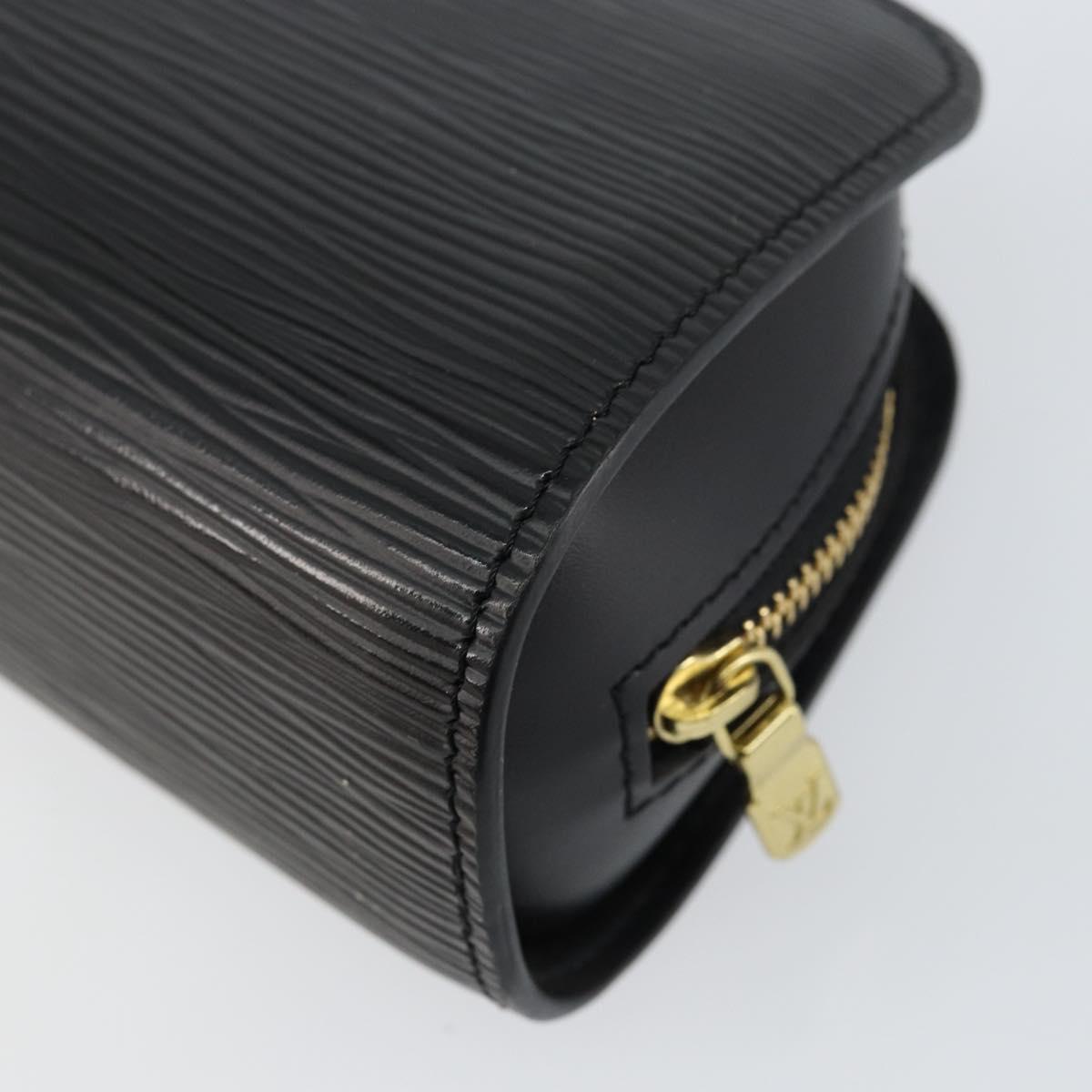 LOUIS VUITTON Epi Dauphine PM Pouch Black M48442 LV Auth 153414