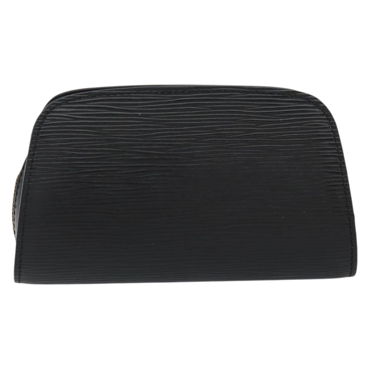 LOUIS VUITTON Epi Dauphine PM Pouch Black M48442 LV Auth 153414