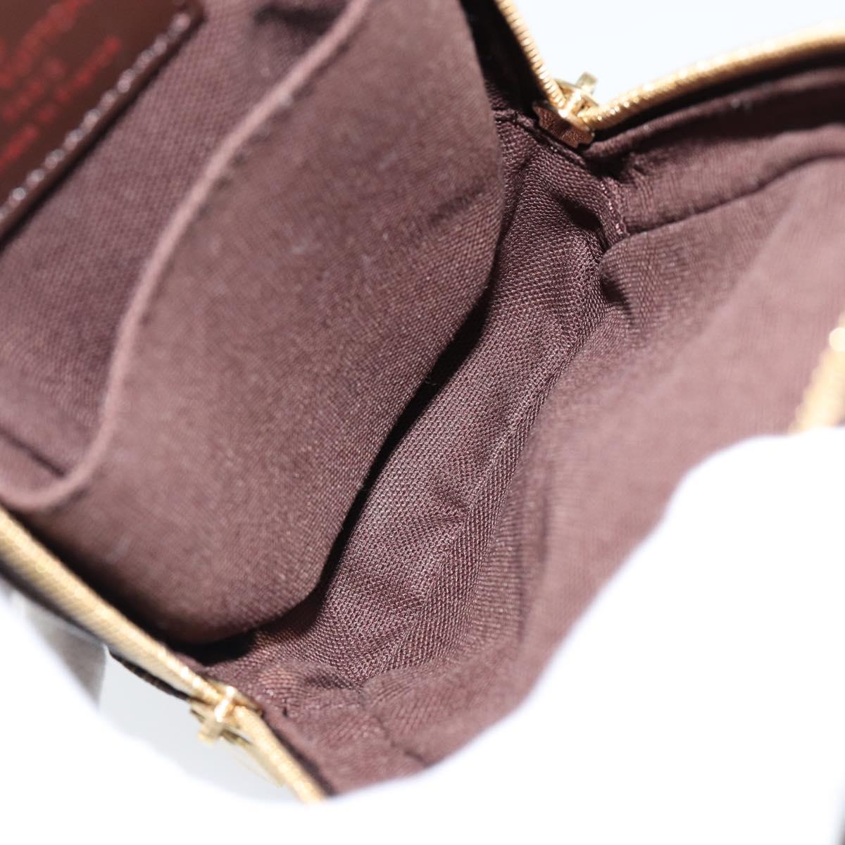 LOUIS VUITTON Damier Ebene Etui Okapi PM Pouch N61738 LV Auth 153415