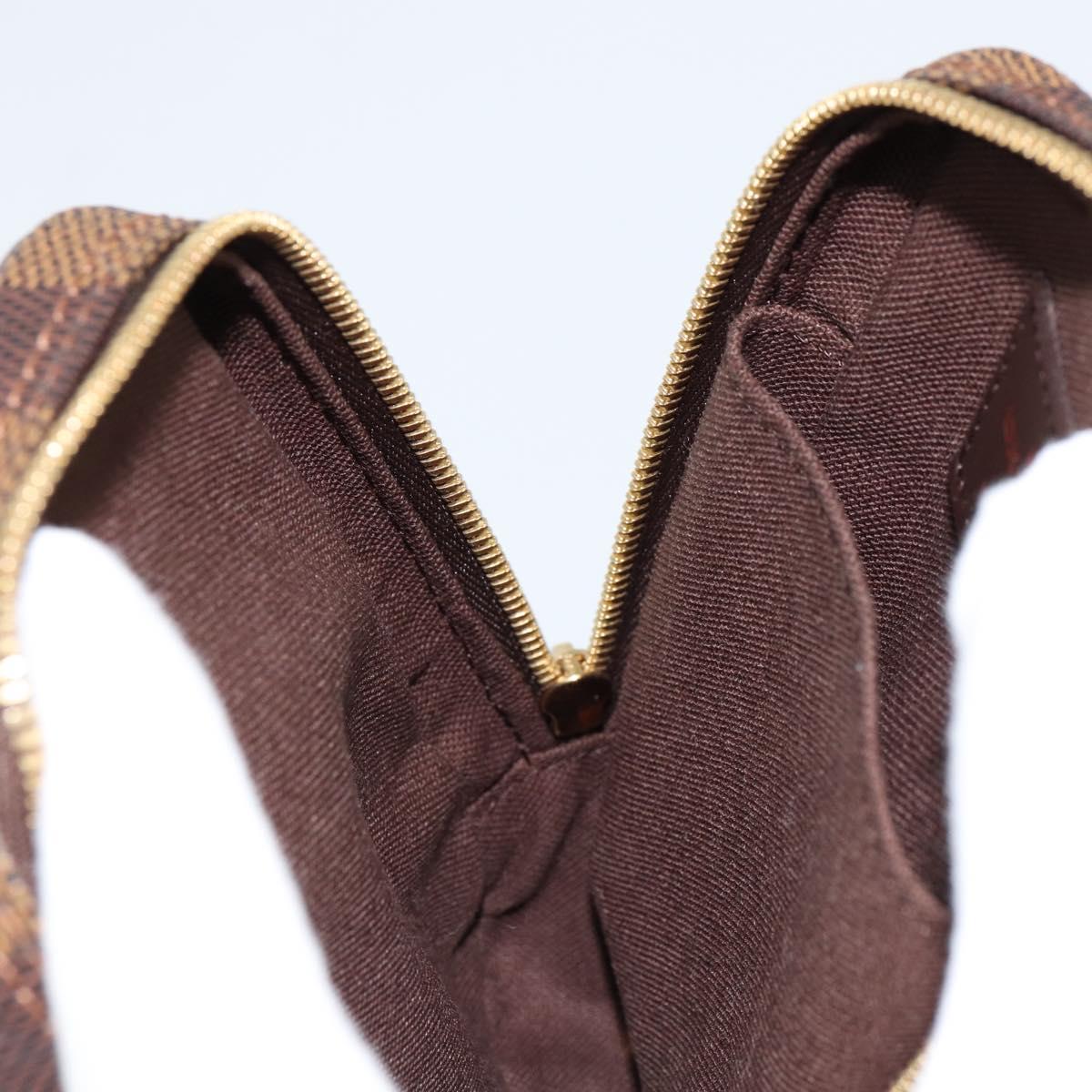 LOUIS VUITTON Damier Ebene Etui Okapi PM Pouch N61738 LV Auth 153415