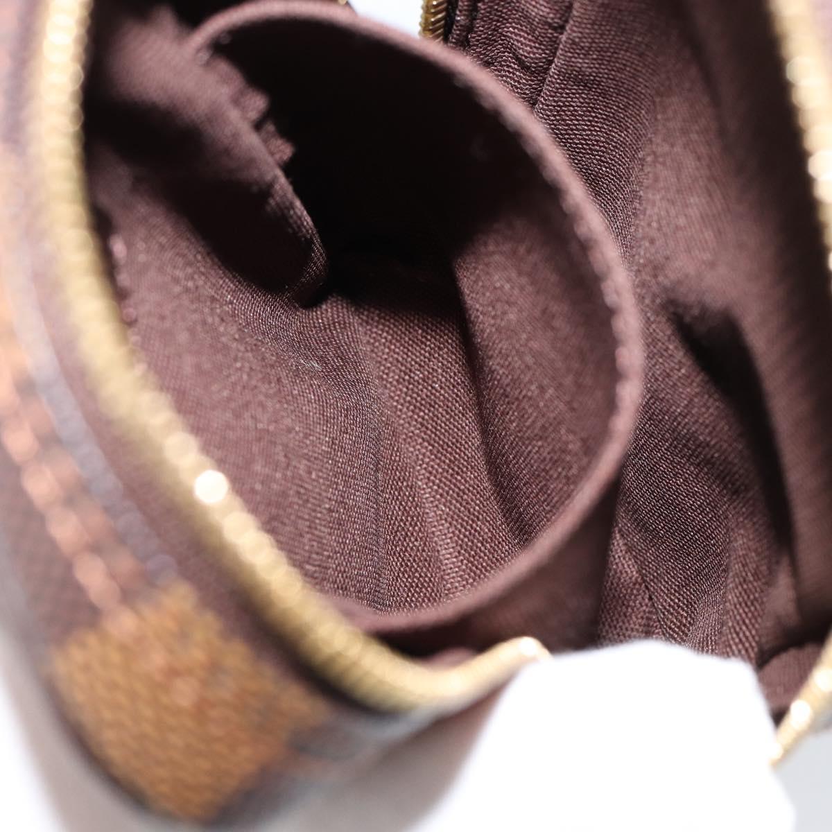 LOUIS VUITTON Damier Ebene Etui Okapi PM Pouch N61738 LV Auth 153415