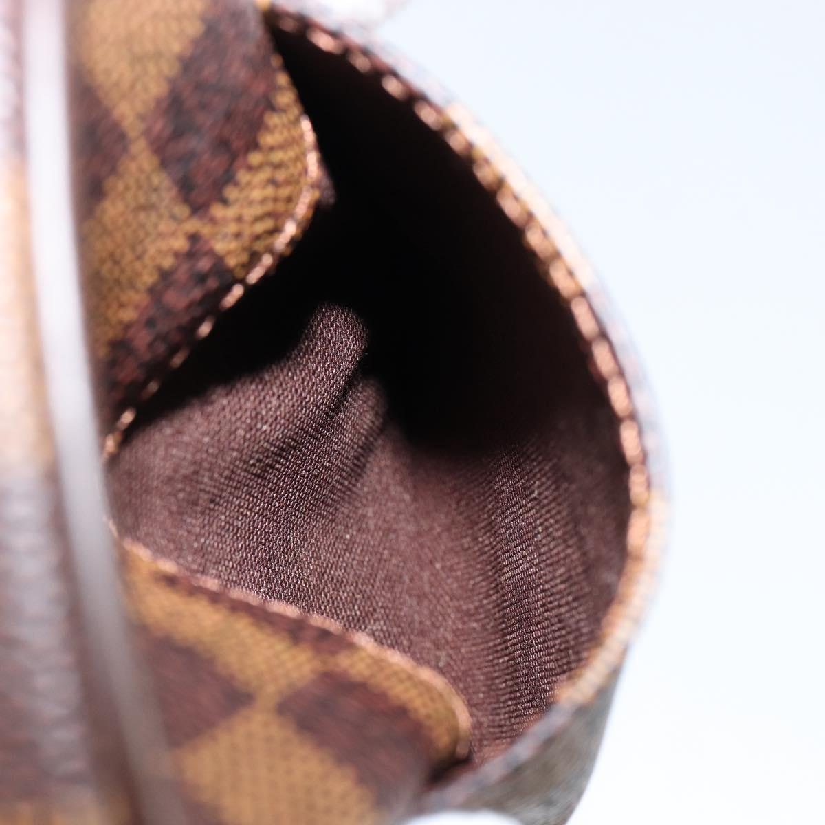 LOUIS VUITTON Damier Ebene Etui Okapi PM Pouch N61738 LV Auth 153415