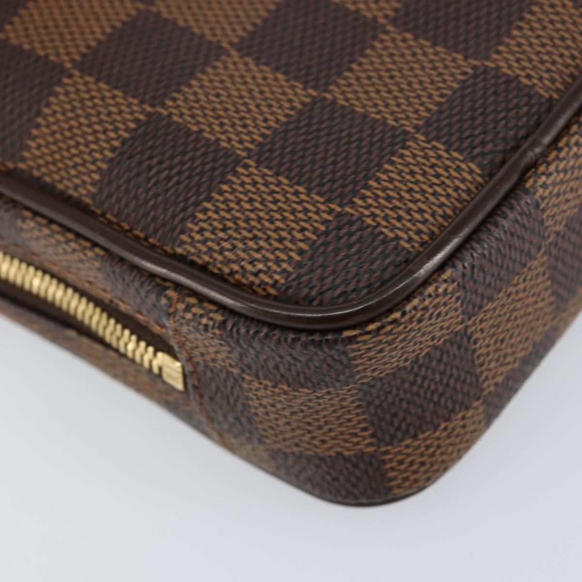 LOUIS VUITTON Damier Ebene Etui Okapi PM Pouch N61738 LV Auth 153415
