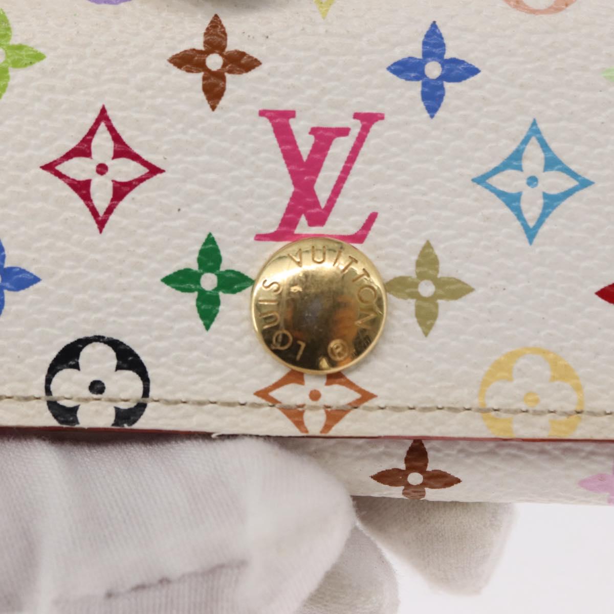 LOUIS VUITTON Monogram Multicolor Multicles 4 Key Case White M93731 Auth 153417