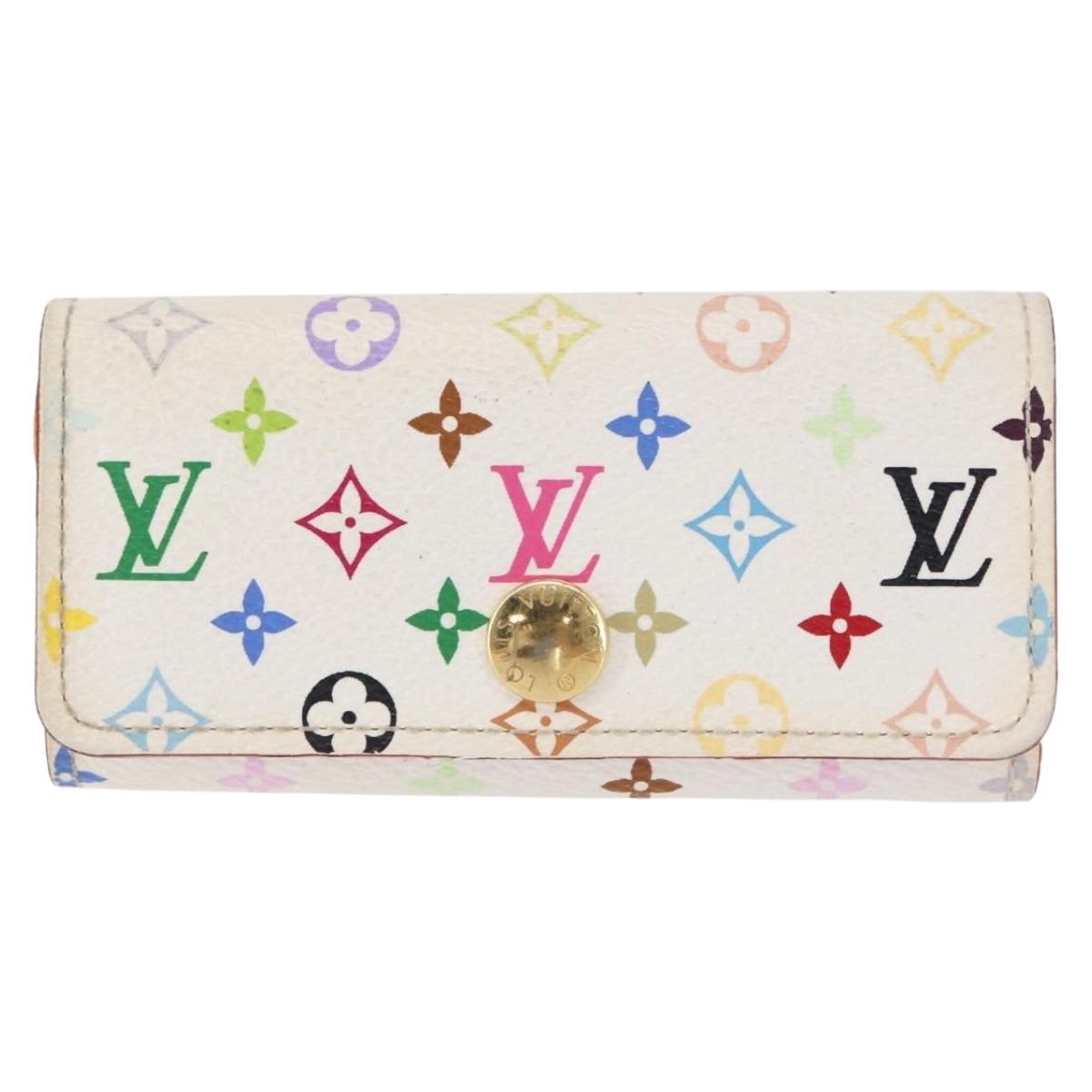 LOUIS VUITTON Monogram Multicolor Multicles 4 Key Case White M93731 Auth 153417