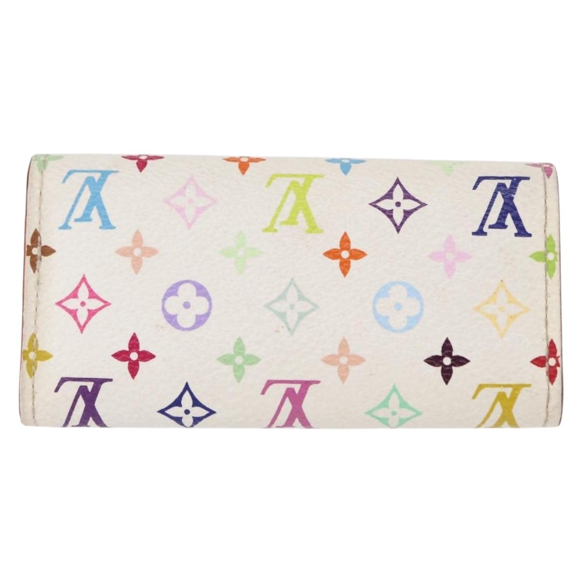 LOUIS VUITTON Monogram Multicolor Multicles 4 Key Case White M93731 Auth 153417