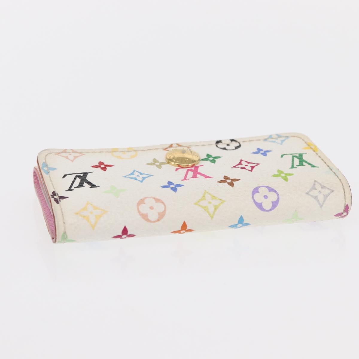 LOUIS VUITTON Monogram Multicolor Multicles 4 Key Case White M93731 Auth 153417
