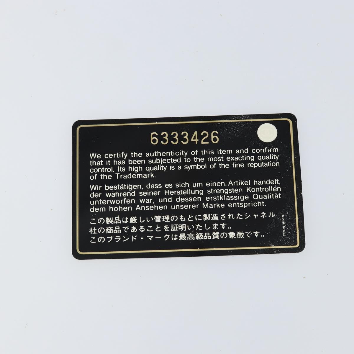 CHANEL COCO Mark Pouch Caviar Skin Black Gold CC Auth 153420