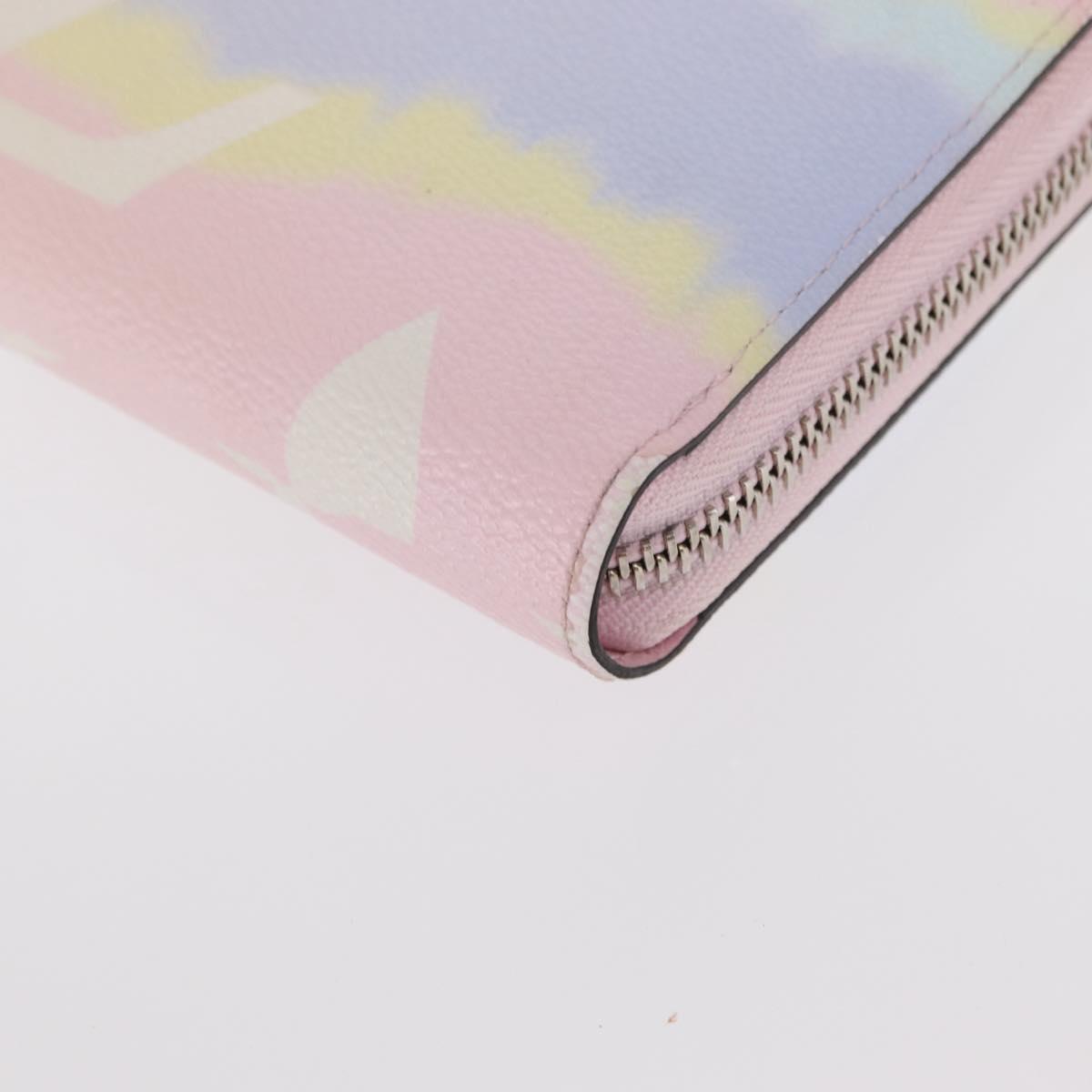 LOUIS VUITTON Monogram Escal Zippy Wallet Long Wallet Pink M69110 LV Auth 153426