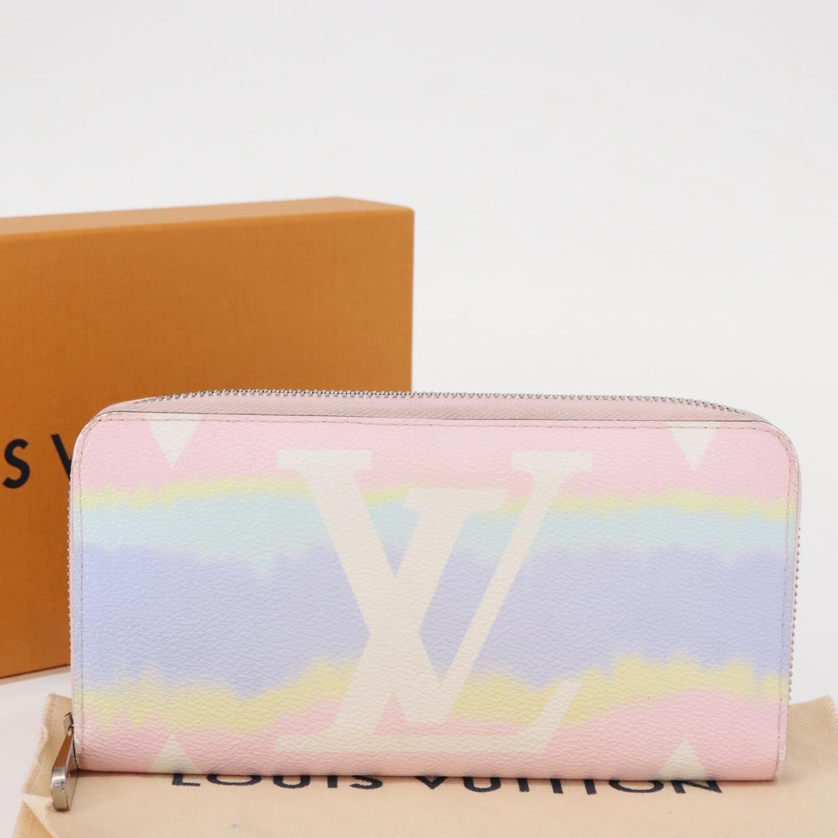 LOUIS VUITTON Monogram Escal Zippy Wallet Long Wallet Pink M69110 LV Auth 153426