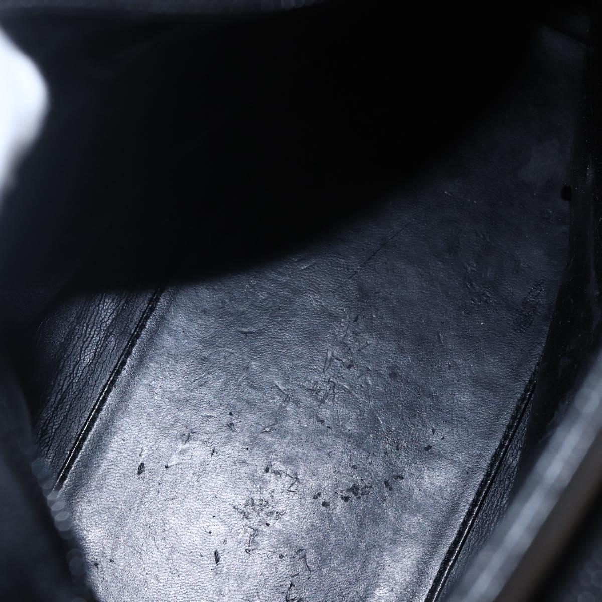 GUCCI Bamboo Hand Bag Leather 2way Black Gold 002 2058 0508 0 Auth 153437