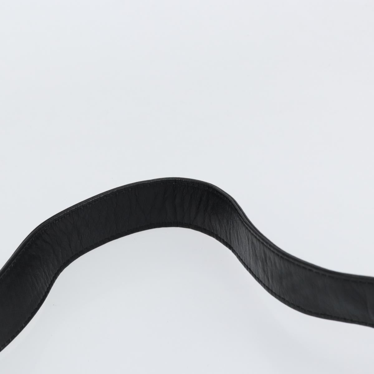 GUCCI Bamboo Hand Bag Leather 2way Black Gold 001 14 1638 Auth 153439