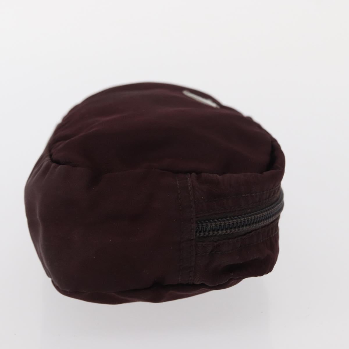 PRADA Pouch Nylon 3 Set Black Pink Orange Auth 153442