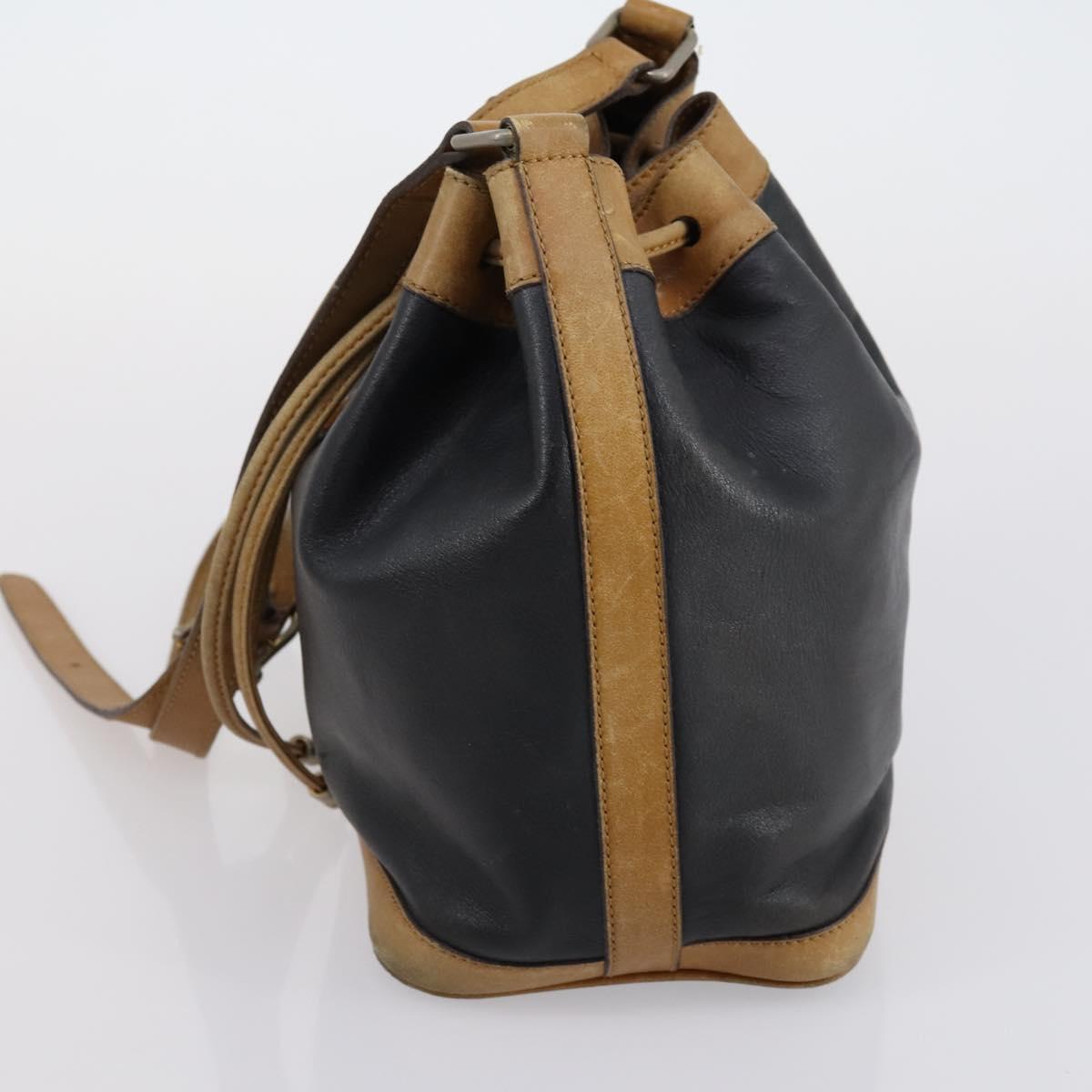 CELINE Shoulder Bag Leather 2 Set Black Auth 153444