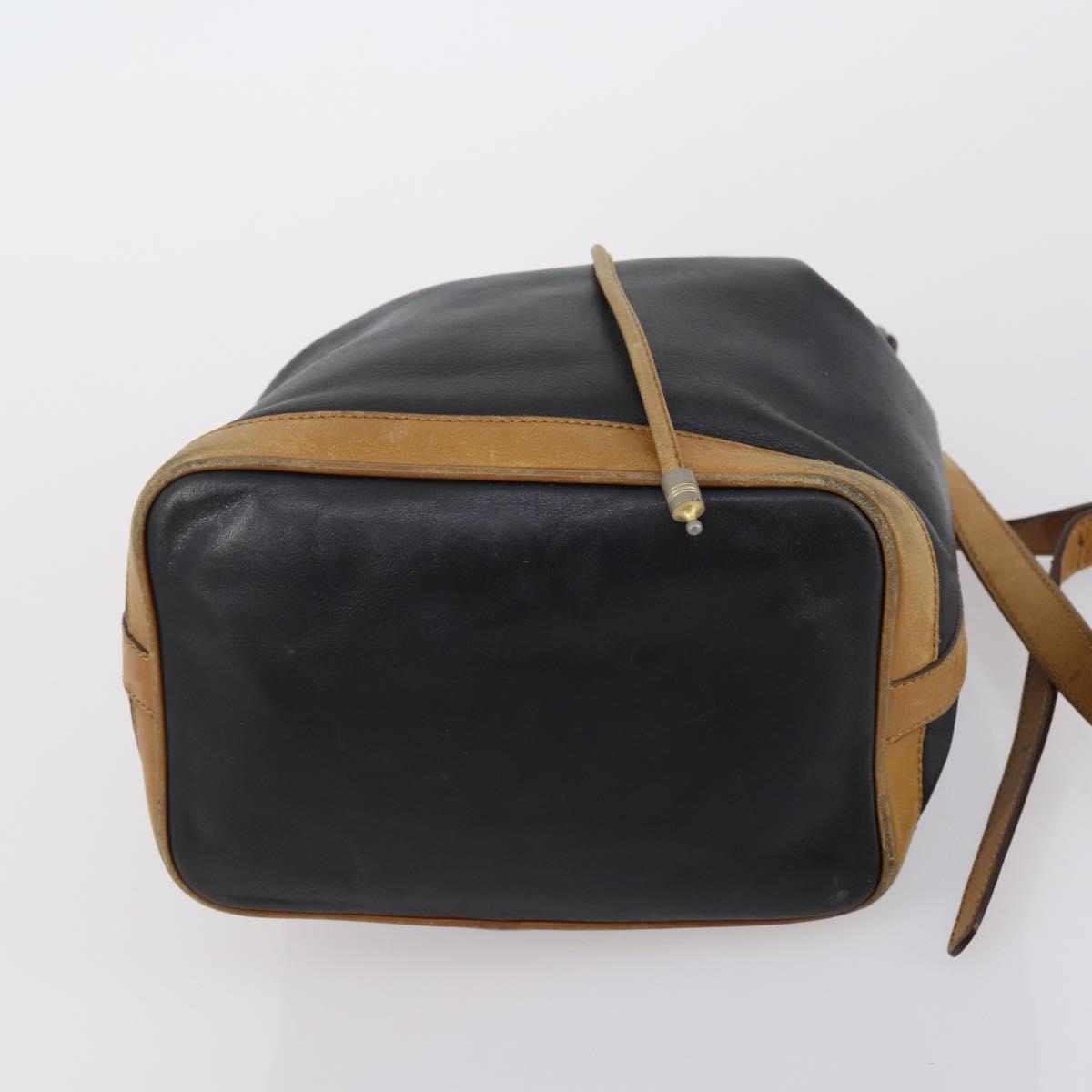 CELINE Shoulder Bag Leather 2 Set Black Auth 153444