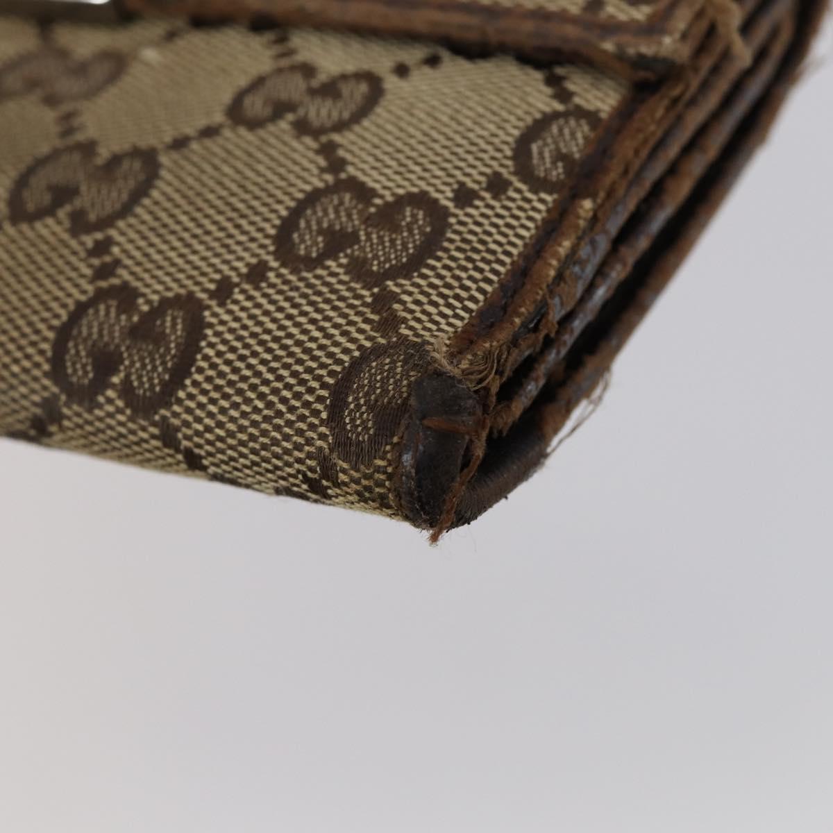 GUCCI GG Supreme Wallet Leather 4 Set Black Beige Auth 153445