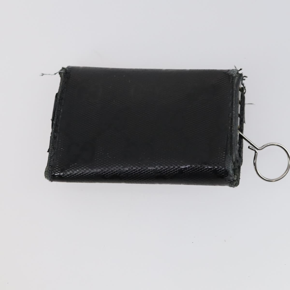 GUCCI GG Supreme Wallet Leather 4 Set Black Beige Auth 153445