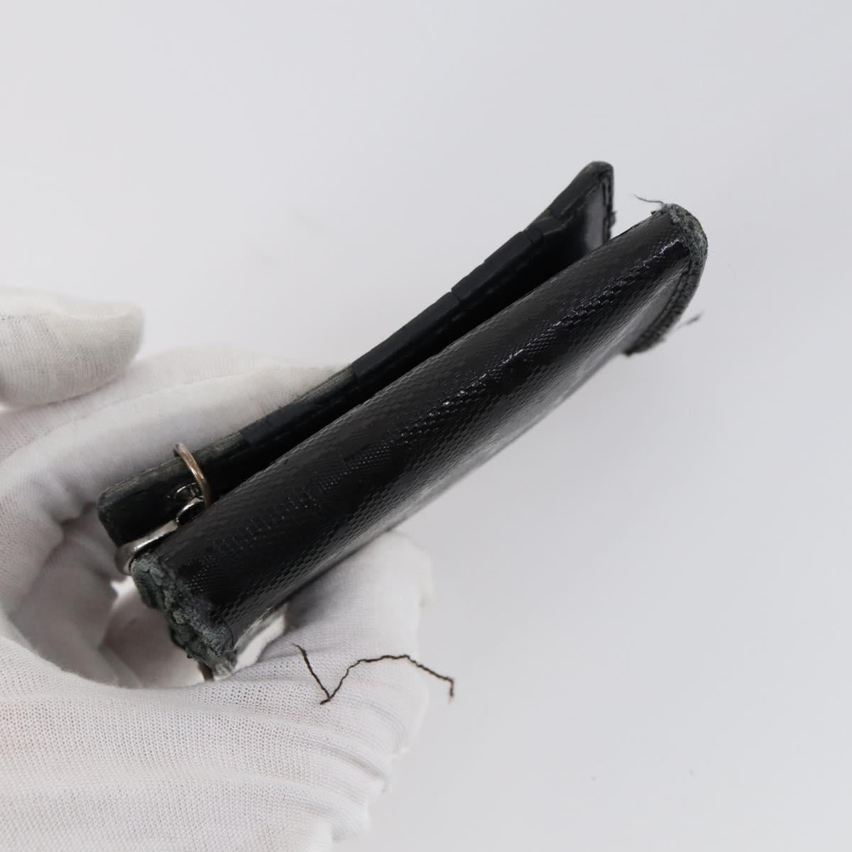 GUCCI GG Supreme Wallet Leather 4 Set Black Beige Auth 153445