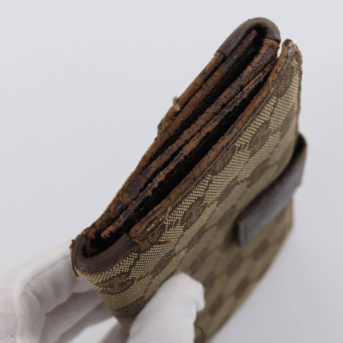 GUCCI GG Supreme Wallet Leather 4 Set Black Beige Auth 153445