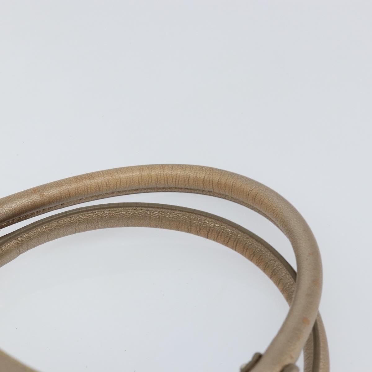 Salvatore Ferragamo Gancini Tote Bag Leather Gold Auth 153462