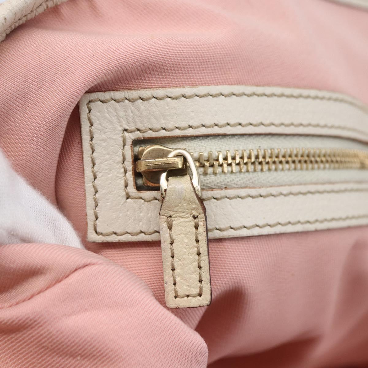 GUCCI GG Canvas Sherry Line Tote Bag Gold Pink 137396 Auth 153475