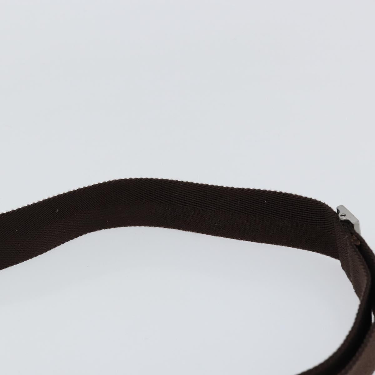 GUCCI GG Canvas Shoulder Bag Beige Silver 114273 Auth 153477