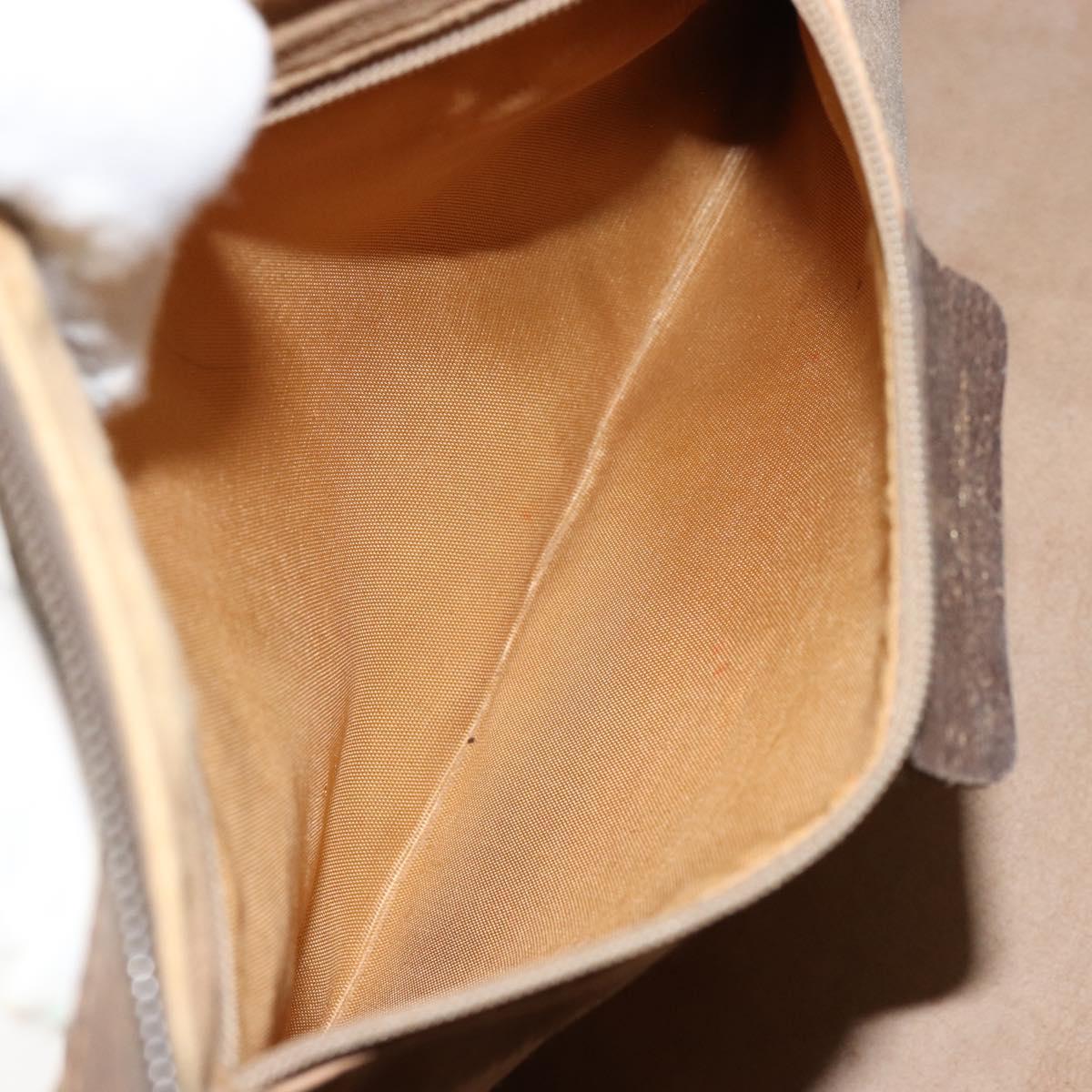 GUCCI GG Supreme Web Sherry Line Boston Bag PVC Beige Gold 40 02 007 Auth 153479