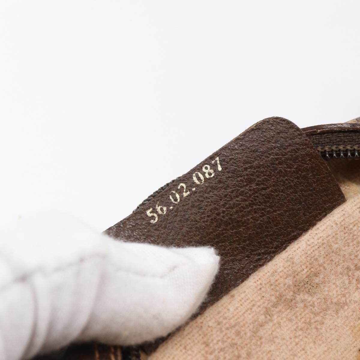 GUCCI GG Supreme Web Sherry Line Bag PVC Beige Gold 56 02 087 Auth 153480