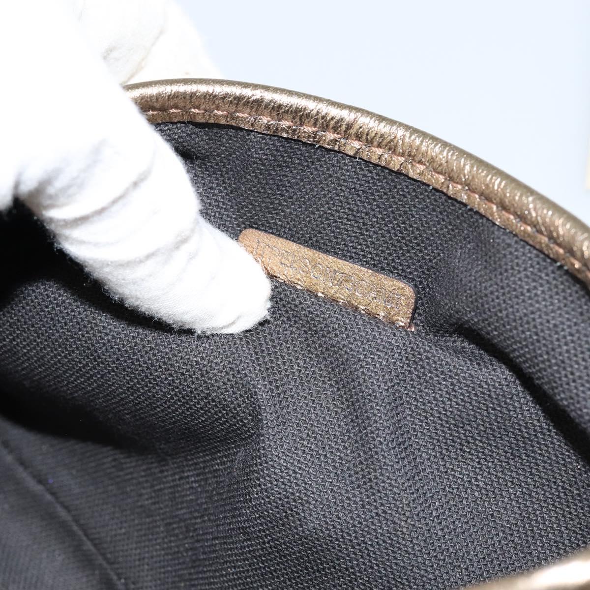 BURBERRY Nova Check Accessory Pouch PVC Beige Gold Auth 153483