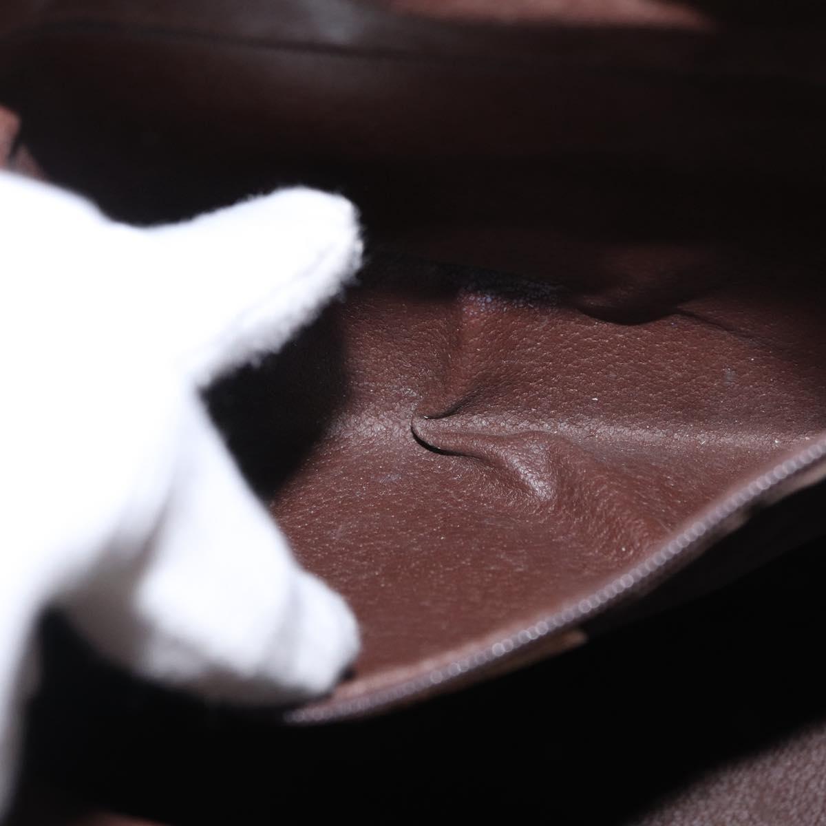 Burberrys Nova Check Shoulder Bag PVC Green Gold Auth 153485