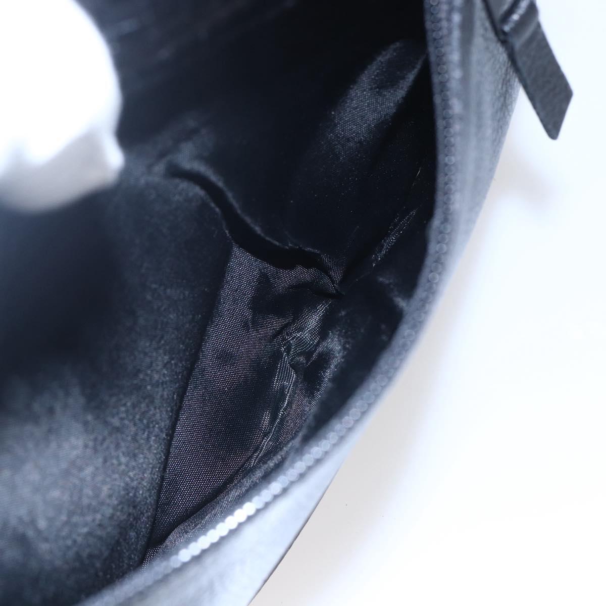 BALLY Shoulder Bag Leather Black Gold Auth 153489